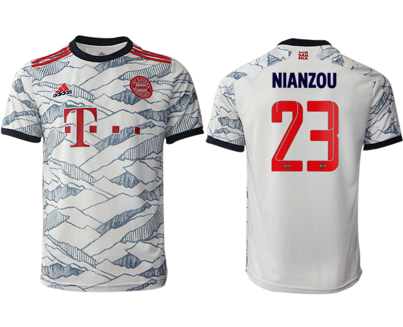 Cheap Men 2021-2022 Club Bayern Munich Second away aaa version white 23 Soccer Jersey